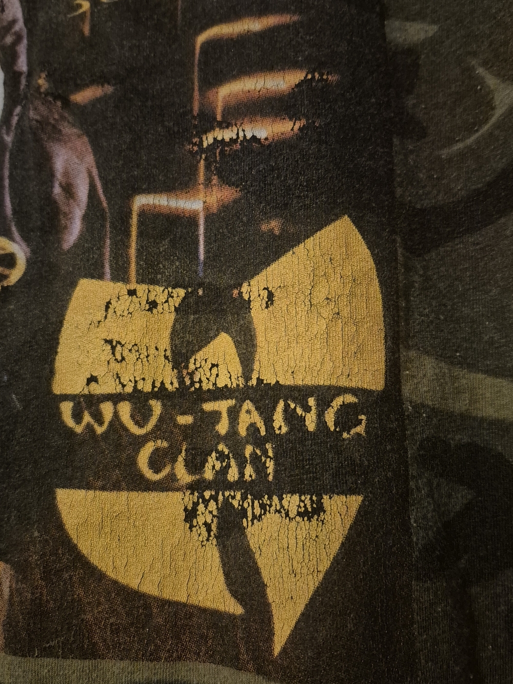 Rare Wu-Tang Mitchell & Ness Camo Graphic T-Shirt Men's Sz XL - Picture 9 of 11